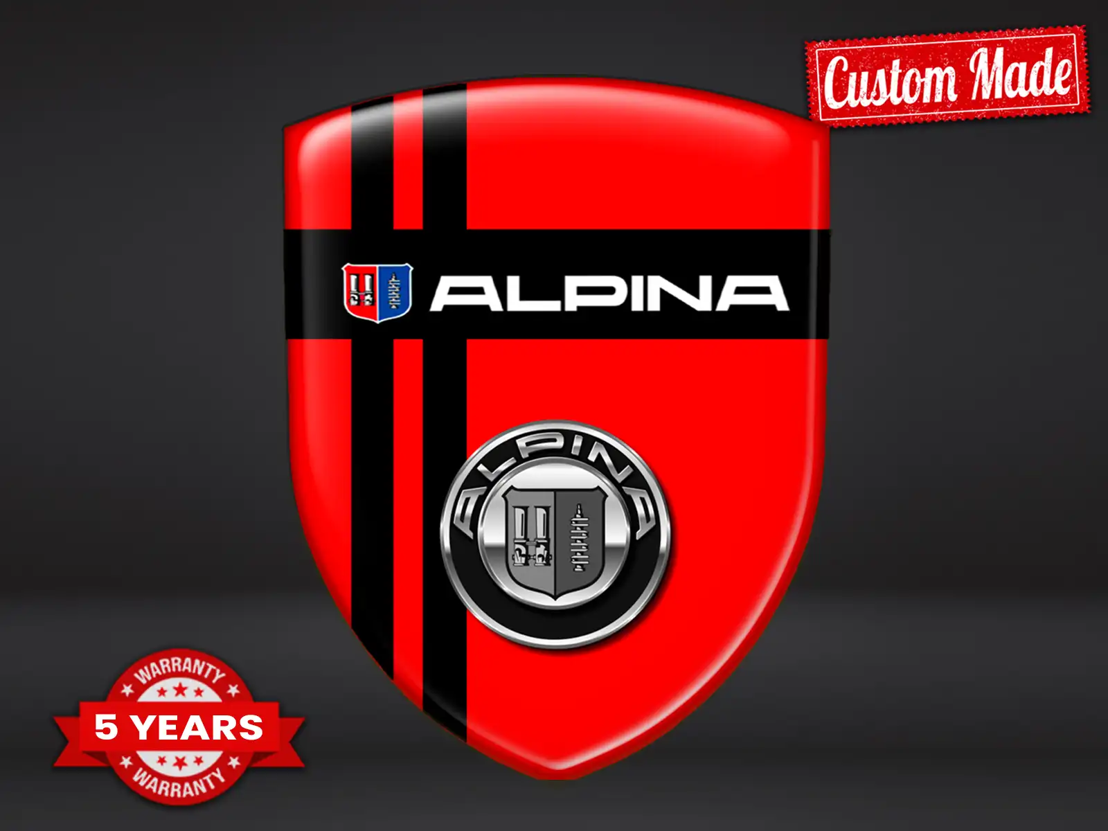 Alpina Pegatinas Graciosas Auto Deporte Profesional Personalizables